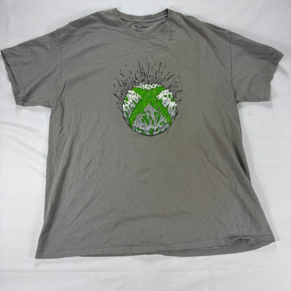 Xbox Graphic T Shirt‎ Mens XL Gray Short Sleeve Gaming Logo Tee Cotton